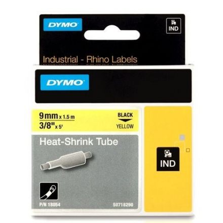  Етикети/Ленти Dymo RHINO 18054 heat shrink tubing черно върху жълто 9mm