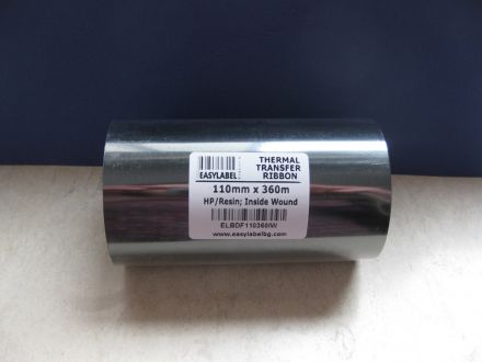 Термотрансферна лента, резин, Premium RESIN, Черна, 110mm x 360