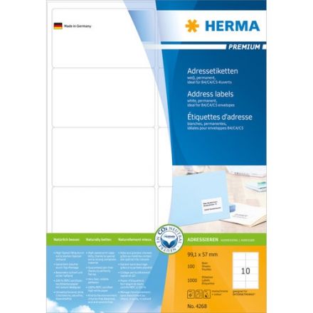 Самозалепващи етикети  Herma, 99,1mm X 57mm