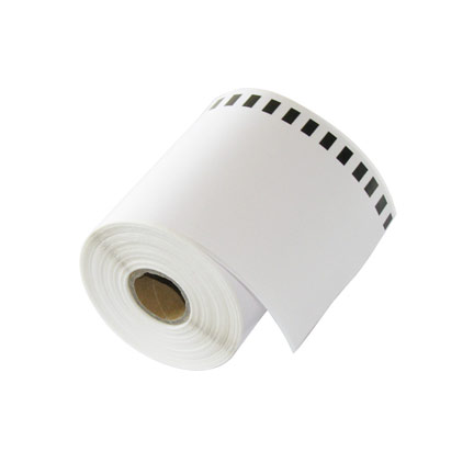 Непрекъсната бяла самозалепваща хартиена термо лента, 66mm x 30m