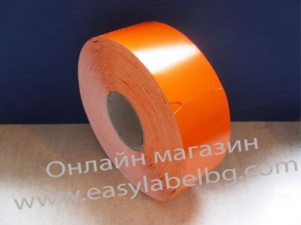 Етикети за стелажи от термодиректен картон, 38mm х 70mm, 900 бр., оранжеви