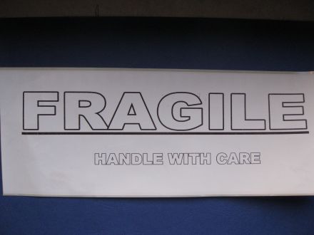 Етикети "Fragile", 102mm x 300mm, 100бр.