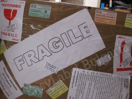 Етикети "Fragile", 102mm x 300mm, 100бр.
