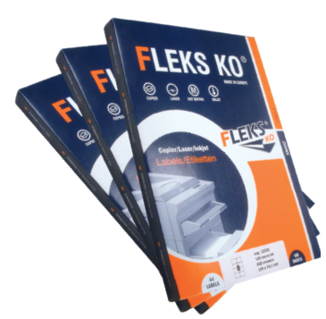 Самозалепващи етикети  Fleks Ko, 210mm x 297mm, 500л., прави ъгли, (500бр.) 