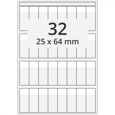 Етикети за кабели на лист A4  - Различни размери, за лазерни принтери, полиестер, екстра прозрачни, 100 л.